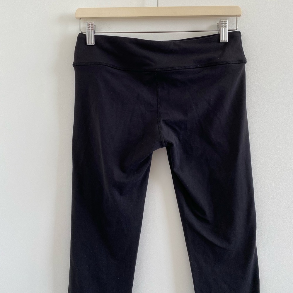 Splits59 Black Highlight Performance Cropped Capri Faux Leather Leggings Size M - Picture 10 of 12